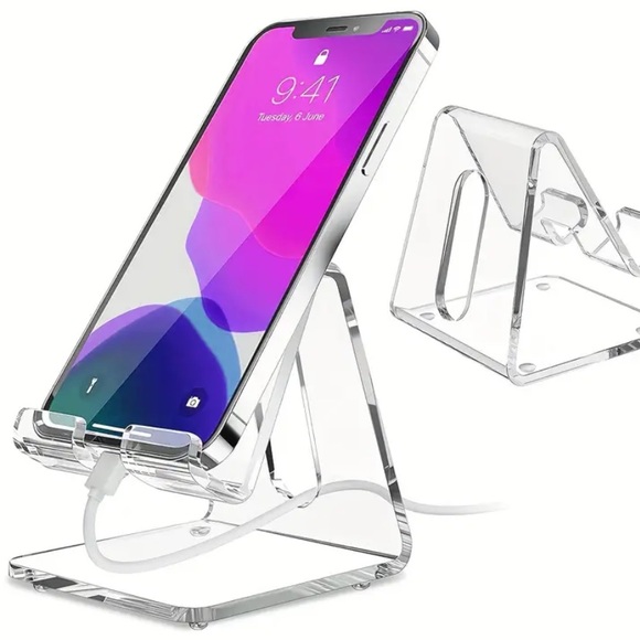 Other - New clear acrylic desk phone holder.